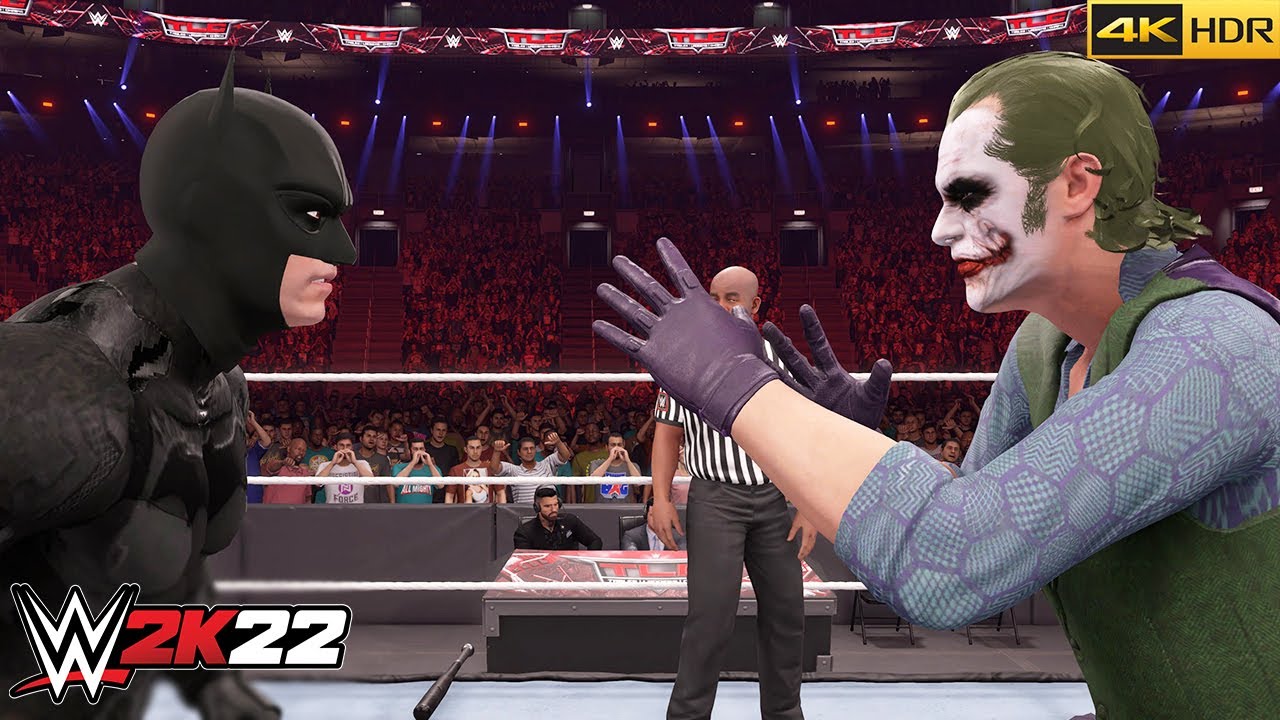 WWE 2K22 Бэтмен против Джокера | Ультравысокая графика PS5 [4K HDR]
