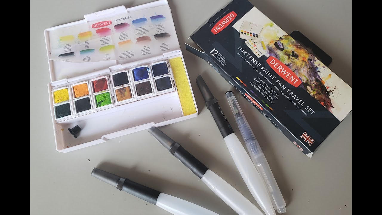 Testando Aquarela Inktense Derwent
