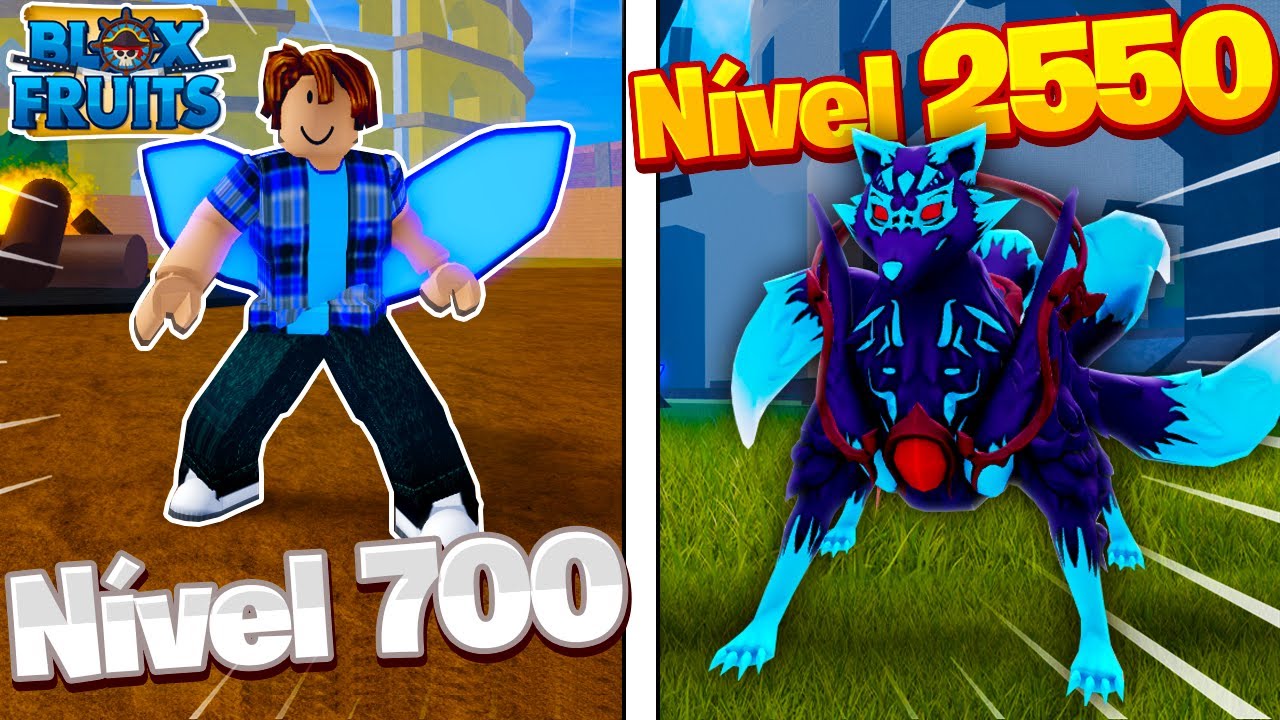 UPEI DO 700 ao 2550 de KITSUNE​ NO BLOX FRUITS! 🐺​