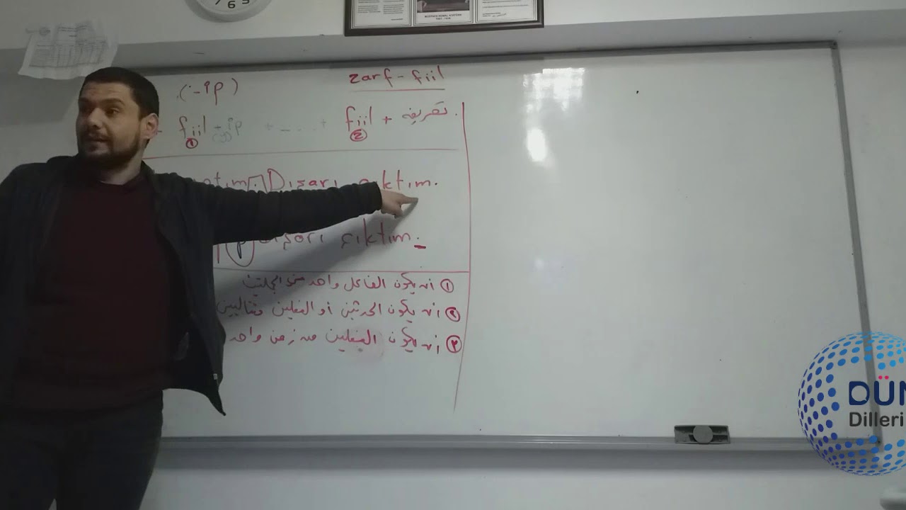 شرح إحدى قواعد (Zarf Fiiller) قاعد استخدام اللاحقة(Ip-) مع الأفعال في اللغة التركية.