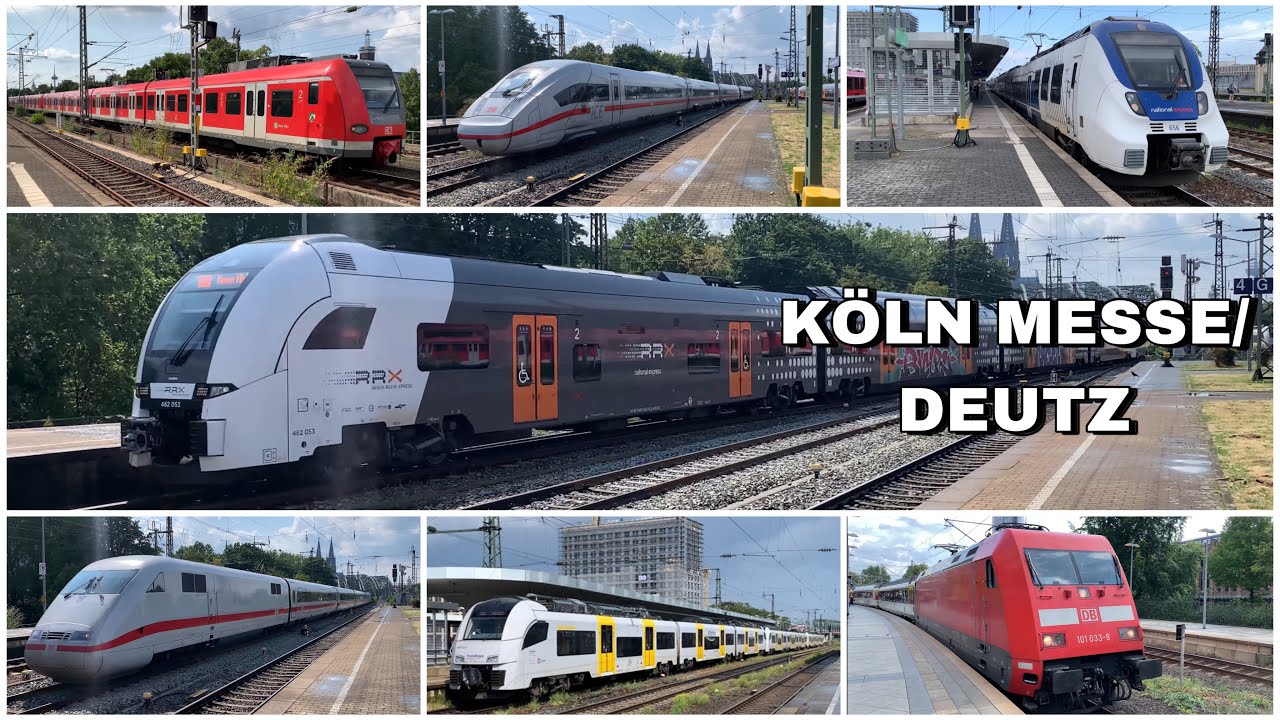 Züge beim Bahnhof Köln Messe/Deutz | Trains at Köln Messe/Deutz station (2023)