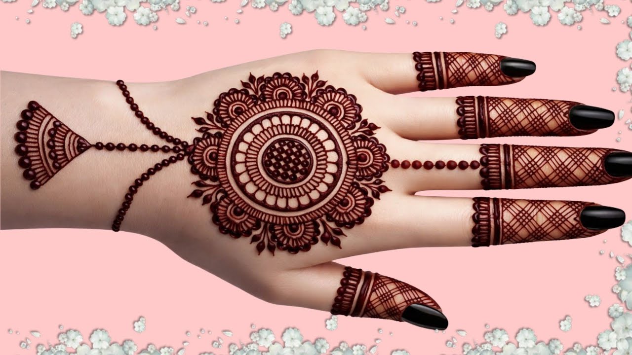 Gol Tikki Mehndi Design For Hands / Trick Easy Mehndi Design / New Year Simple Mehandi Design / 