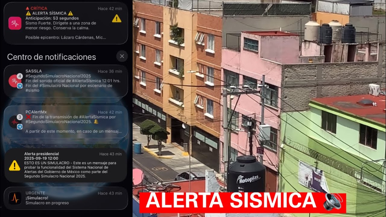Segundo Simulacro Nacional 2025. Septiembre 19 12:00 hrs. ⚠️Activación de la ALERTA SÍSMICA⚠️