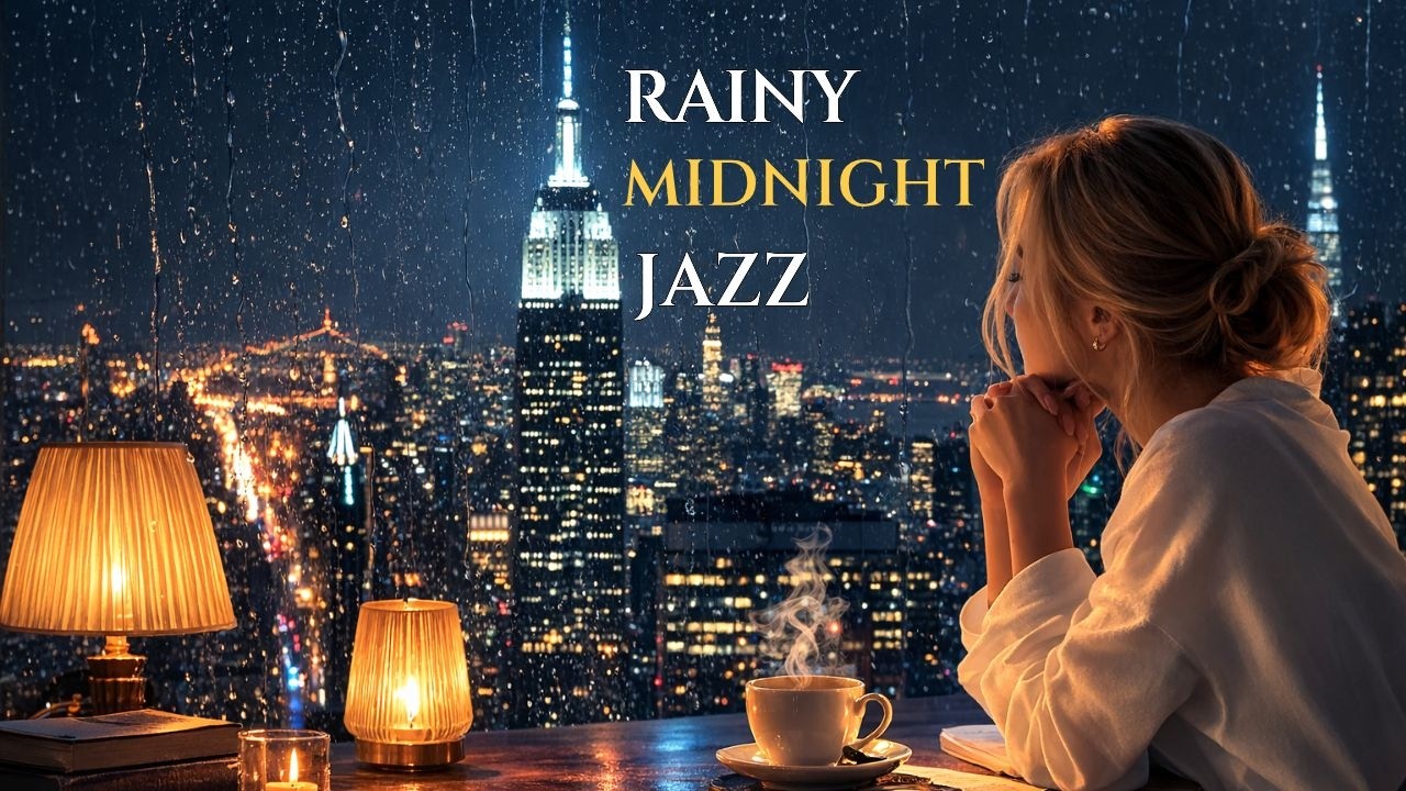🌧️ 비와 함께 흐르는 재즈 멜로디 ㅣ Rainy Midnight Piano Jazz for Relaxing, Study, Sleep