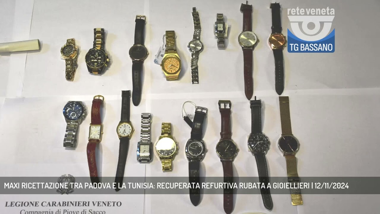 MAXI RICETTAZIONE TRA PADOVA E LA TUNISIA: RECUPERATA REFURTIVA RUBATA A GIOIELLIERI | 12/11/2024