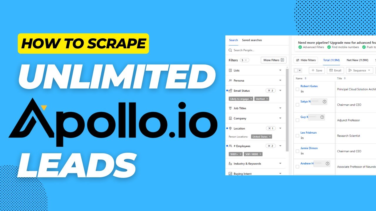 How To Scrape Unlimited Apollo Leads