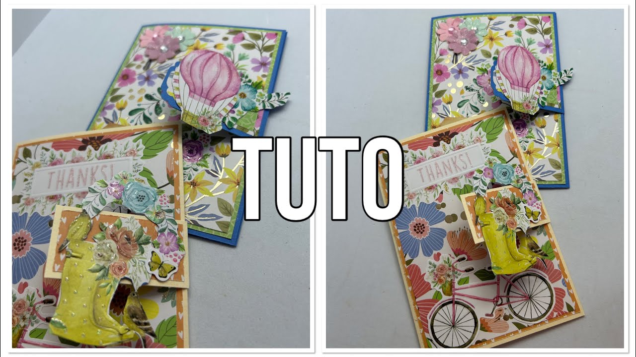 TUTO cartes 100% action .. facile et rapide