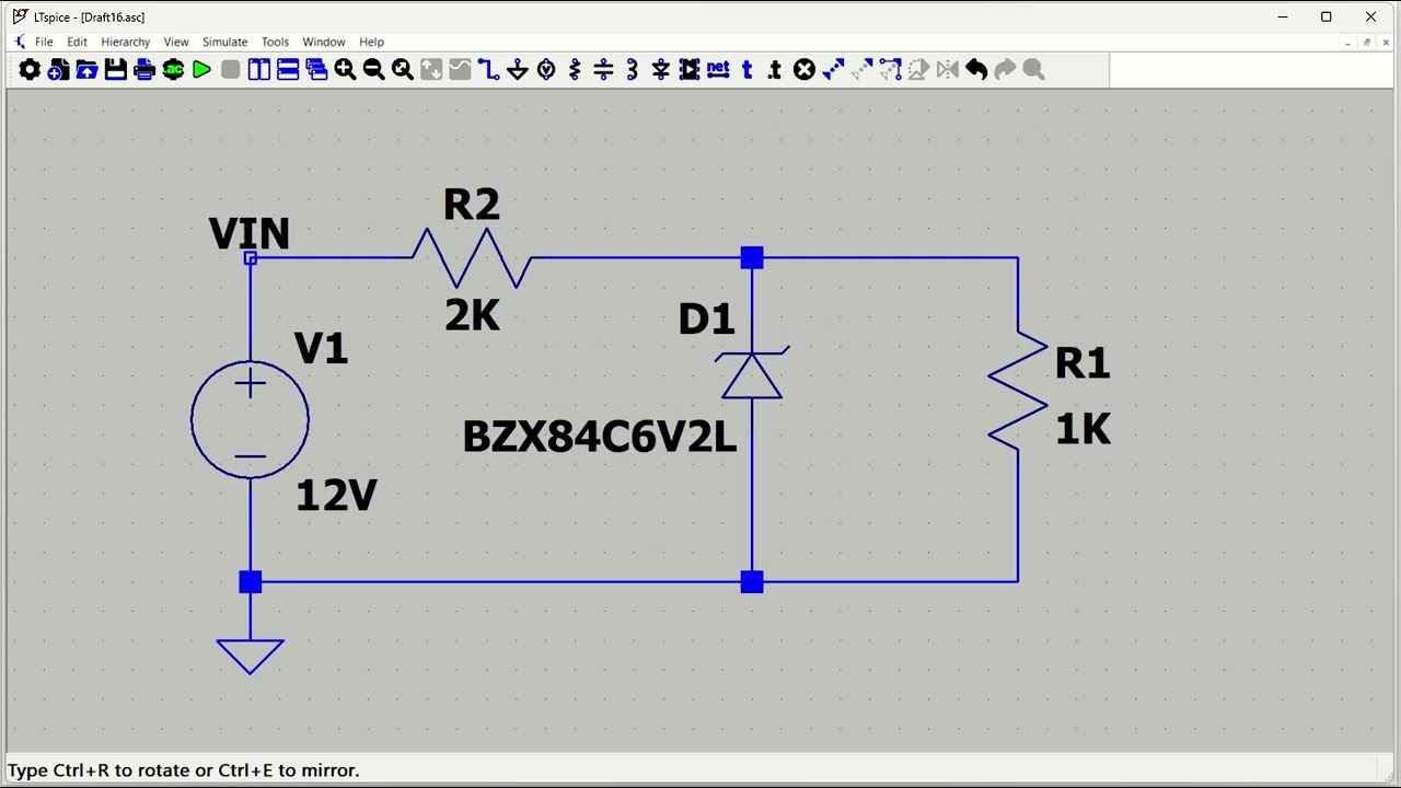 025 Zener diode circuit simulation in LTSpice and parametric variation