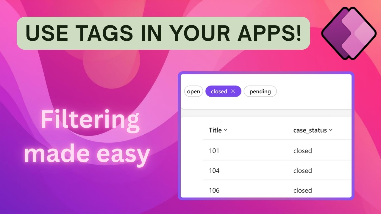 Создайте компонент фильтрации на основе тегов в Power Apps 🚀
