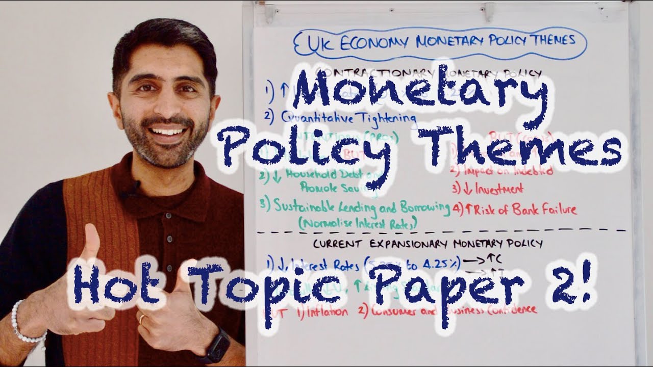 Monetary Policy UK Themes - HOT TOPIC for Paper 2! Must Watch 🔥
