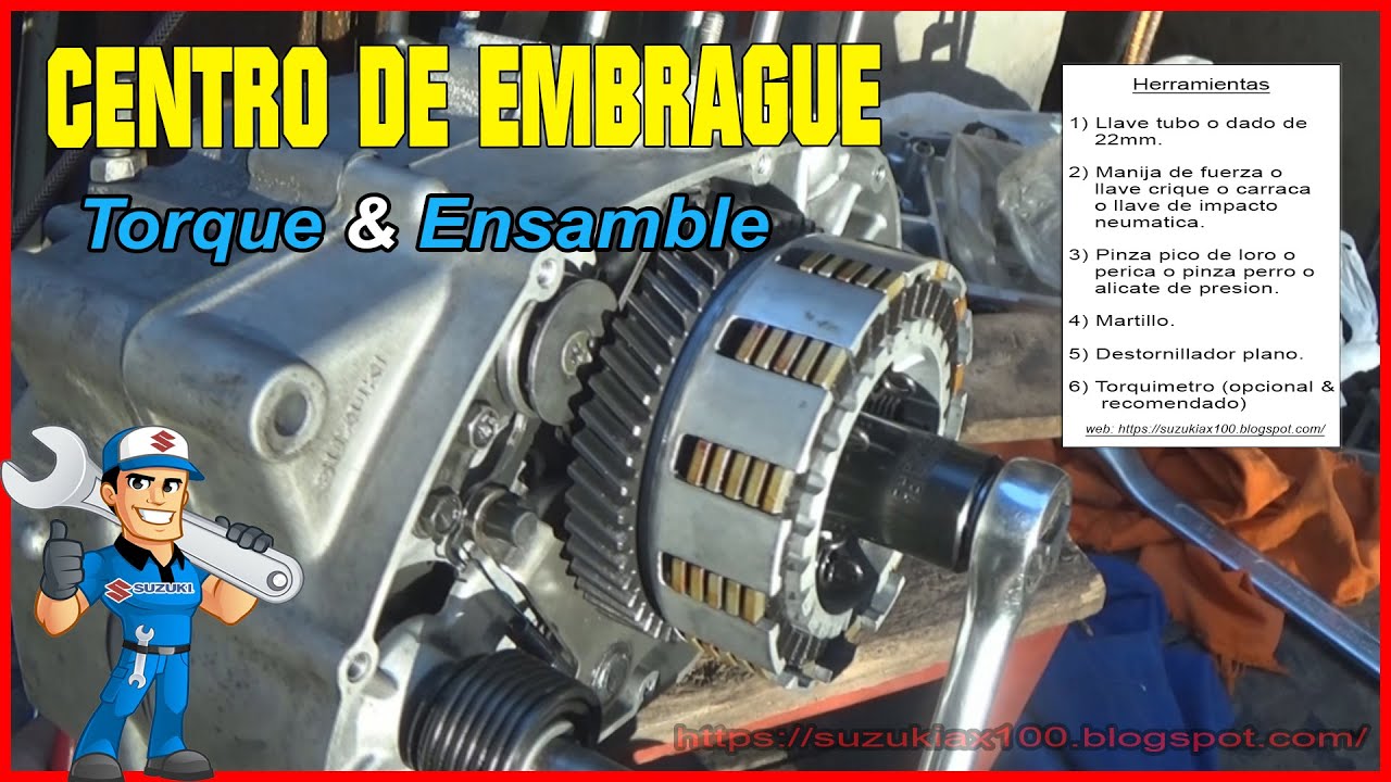 Centro de Embrague Torque & Ensamble I Suzuki Ax100 tutorial