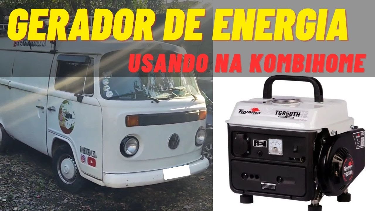 REVIEW GERADOR DE ENERGIA TOYAMA TG950TH 850w USANDO KOMBIHOME | MOTORHOME