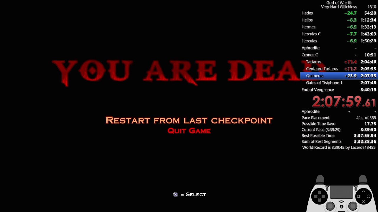 God of War 3 Very Hard Glitchless (PS4)
