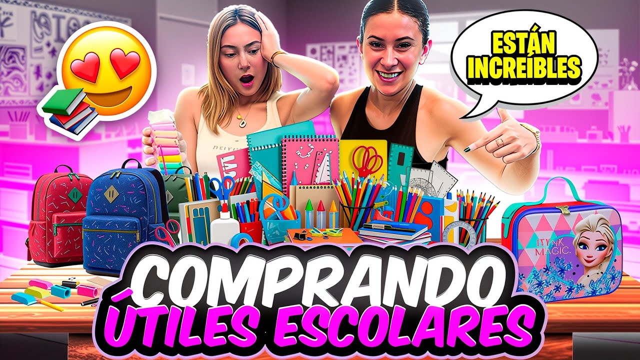 COMPRANDO &Uacute;TILES ESCOLARES 📚✏️ | Hermanas JM