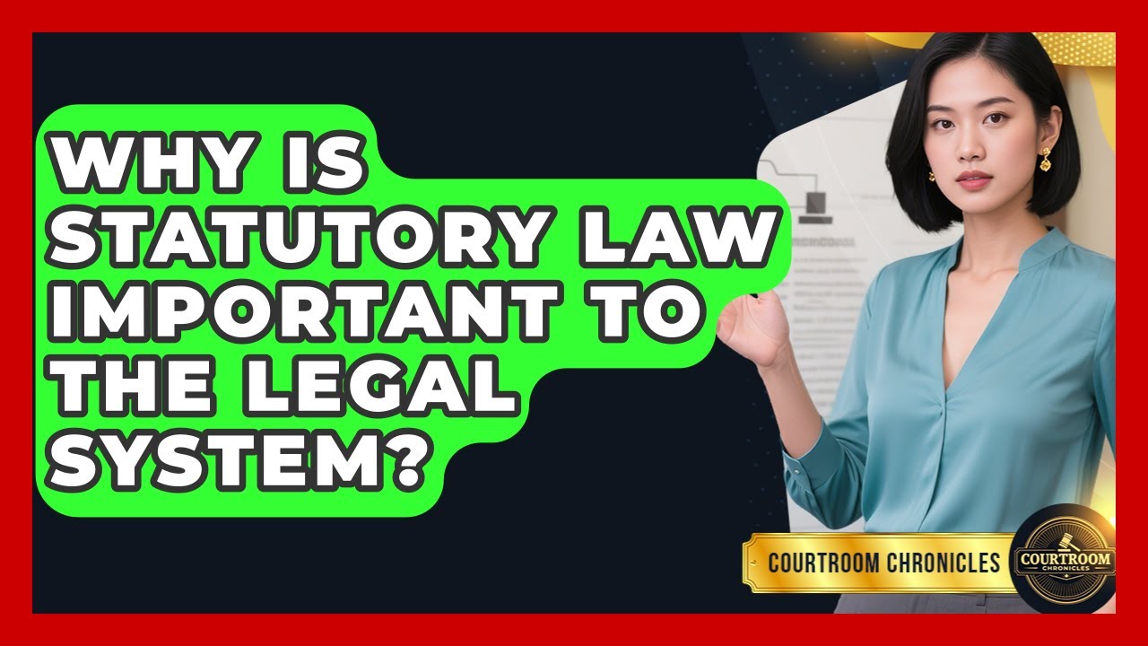 Why Is Statutory Law Important To The Legal System? - Courtroom Chronicles