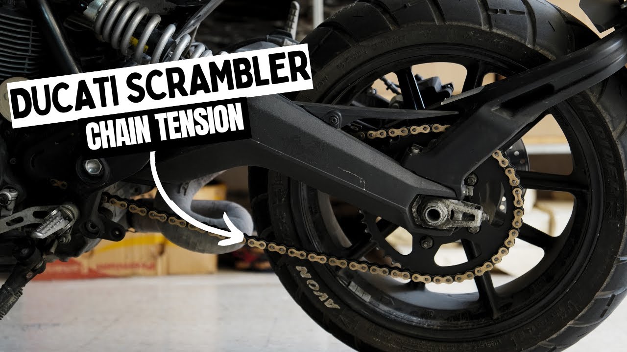 Регулировка цепи Ducati Scrambler
