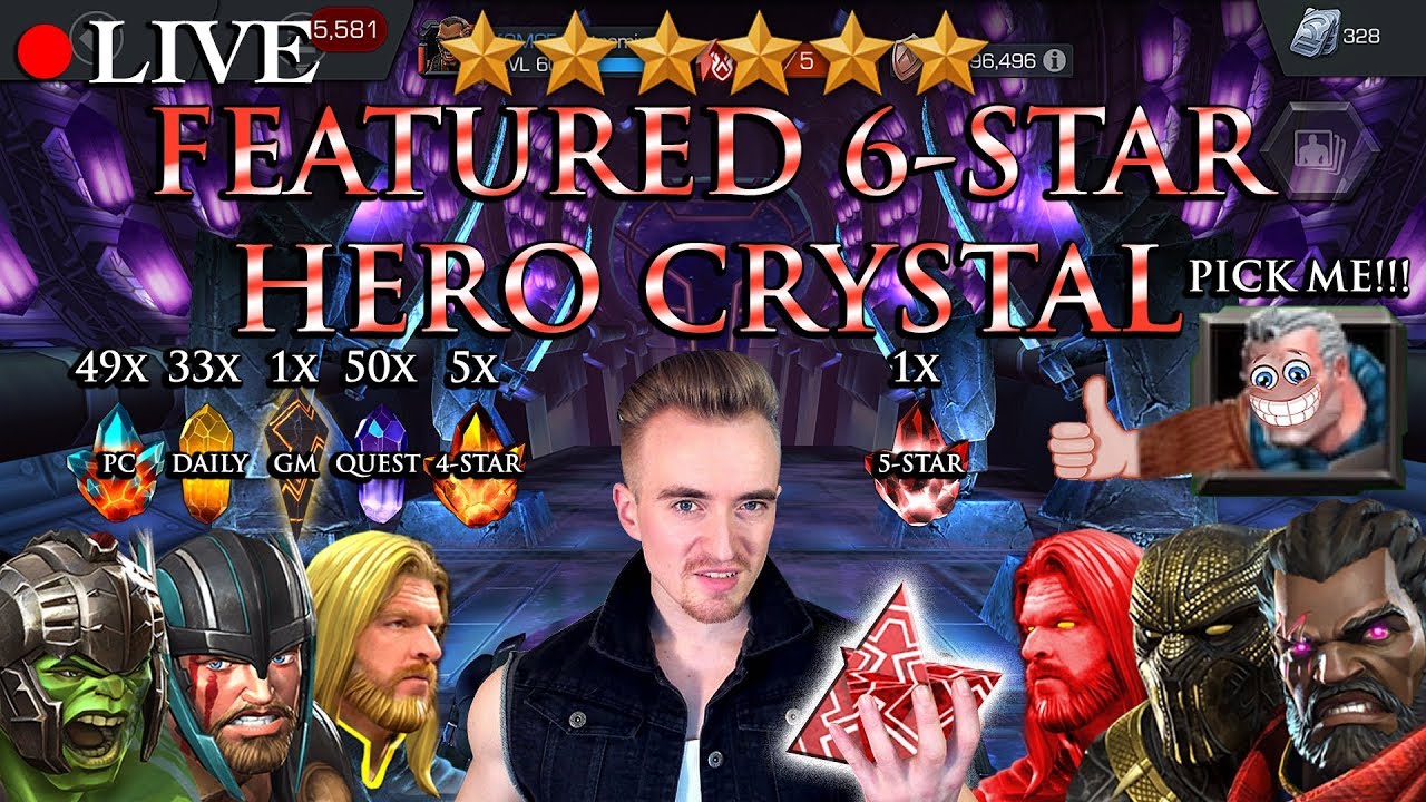 LIVE: FEATURED 6 Star Hero Crystal Opening!!! [4 Stars, a 5 Star and Much More]