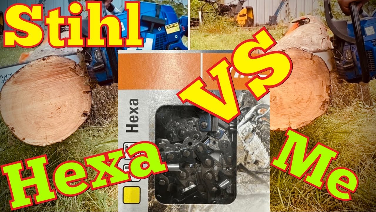 Stihl Hexa VS ME!  Can I sharpen Better Than The Fastest Brand New Chainsaw Chains!