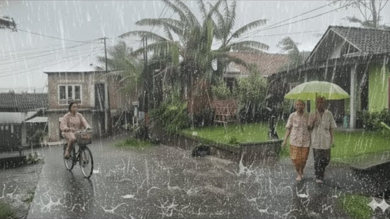 Heavy rain and thunderstorm sound for sleeping