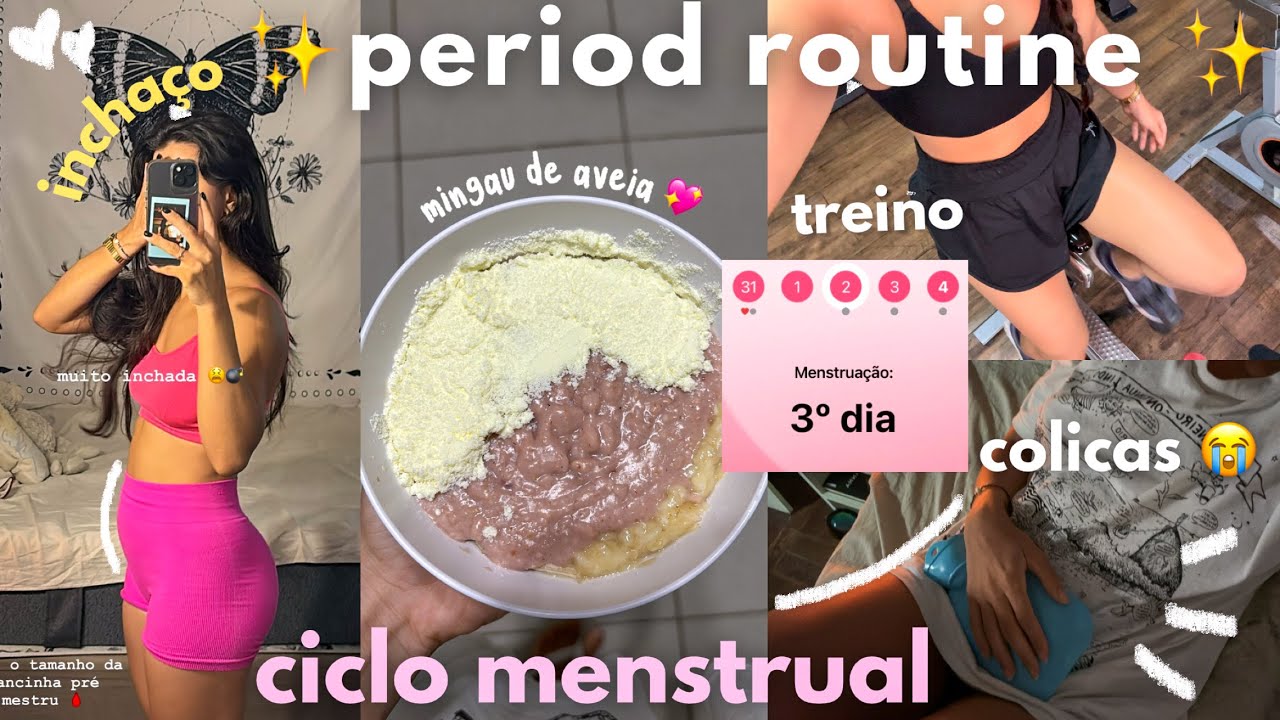 MINHA ROTINA DURANTE MEU CICLO MENSTRUAL | como mantenho o foco?! 🩸😫✨