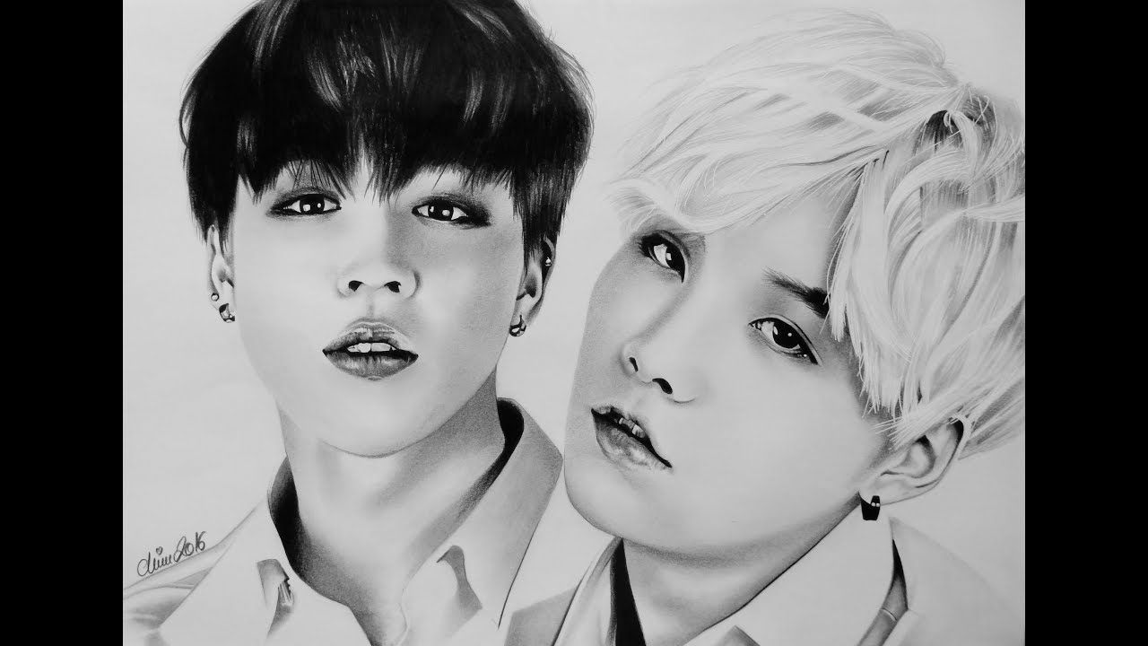 Yoonmin ♥ Suga (슈가) & Jimin (지민) ♥ BTS (방탄소년단) ♥ Speed Drawing ♥ K-Pop