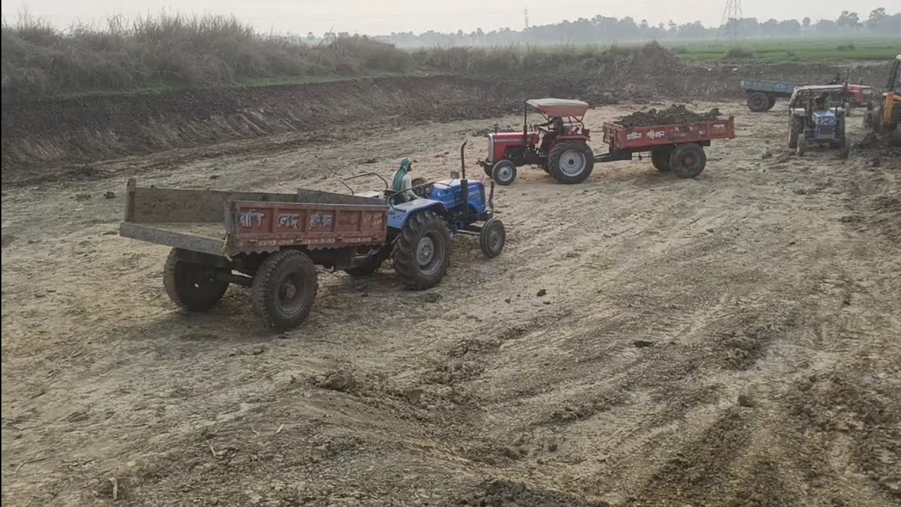 Sonalika and massey ferguson trolley load video sonalika jcb load video