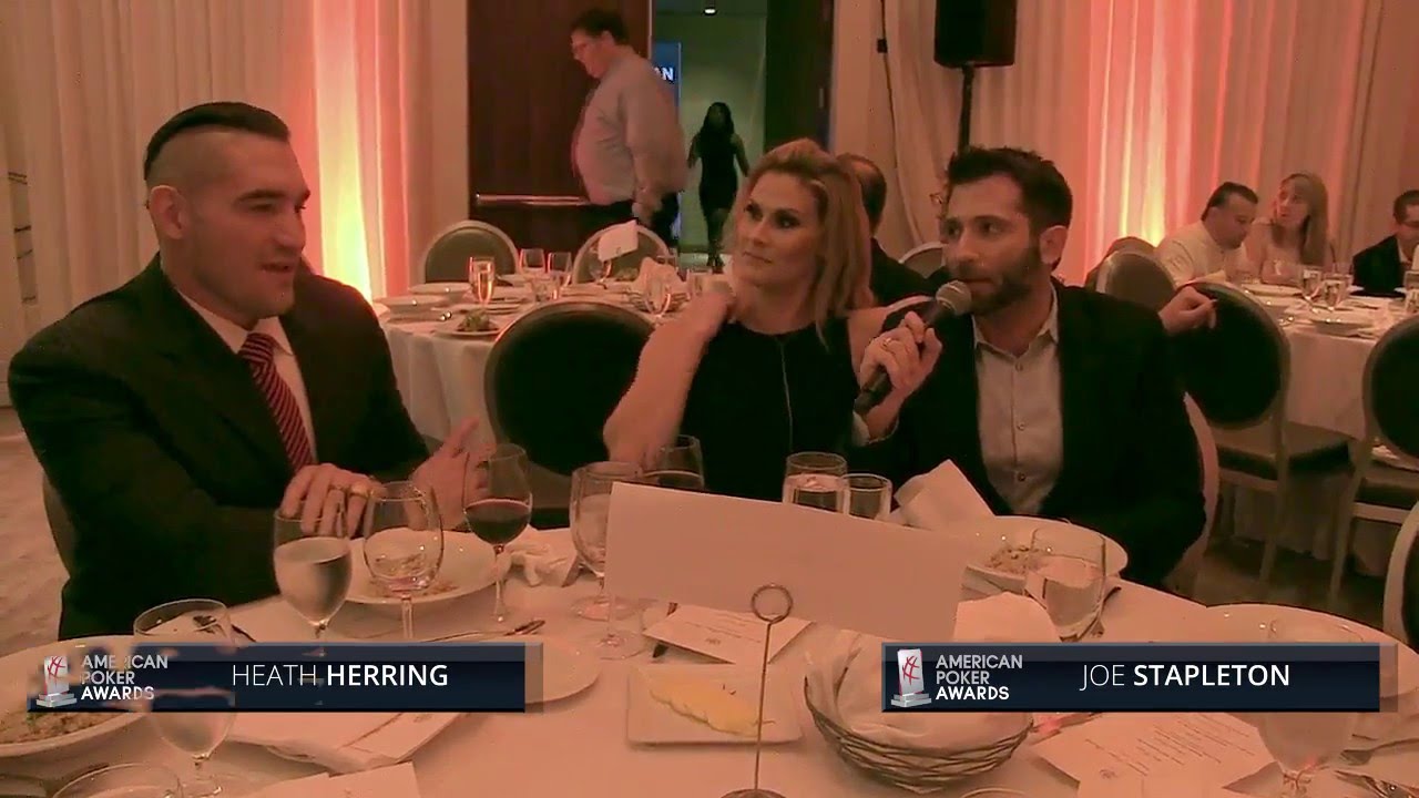 Joe Stapleton and Heath Herring at the American Poker Awards