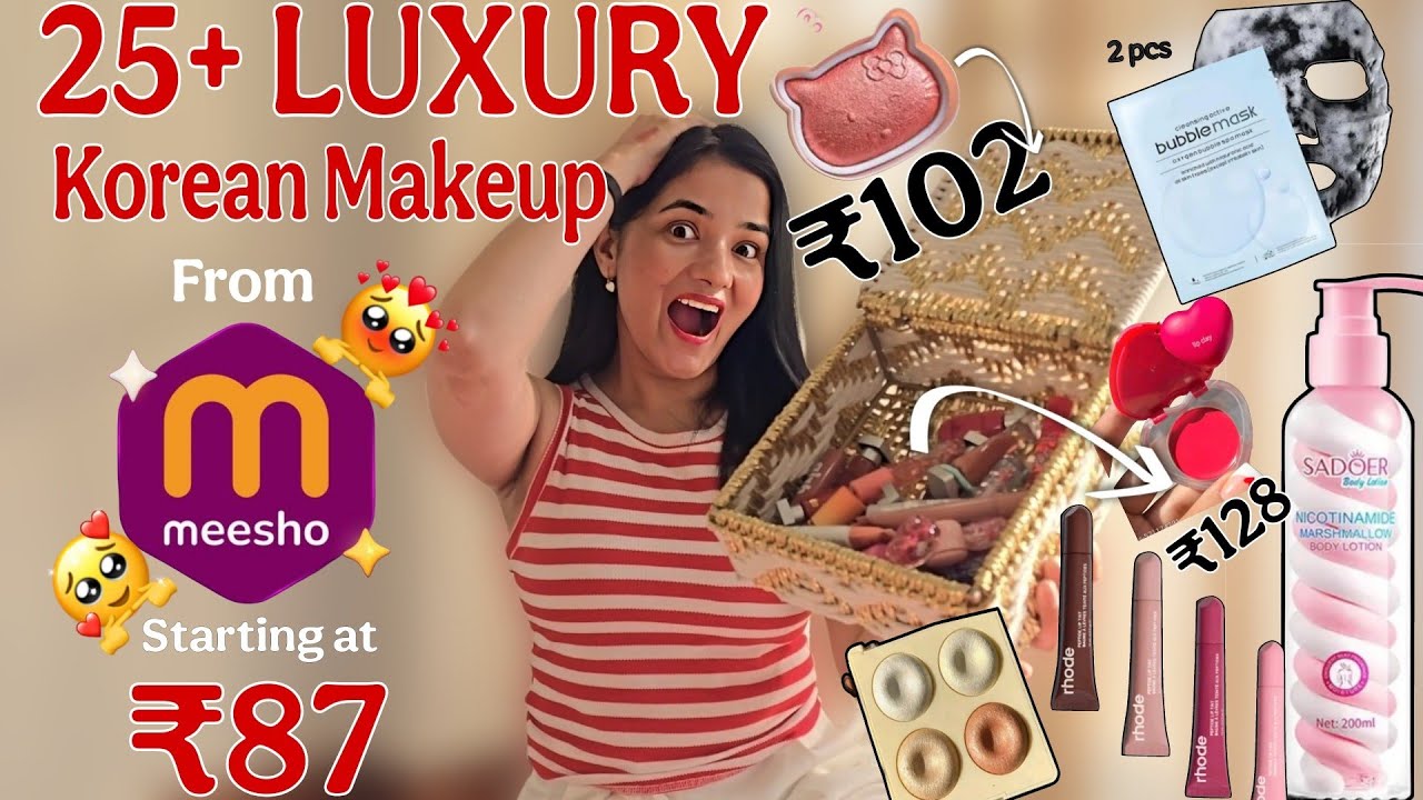 #meeshohaul *25+ KOREAN PRODUCTS* LUXURY MEESHO KOREAN RANDOM FINDS HAUL STARTING AT ₹87🔥 #meesho