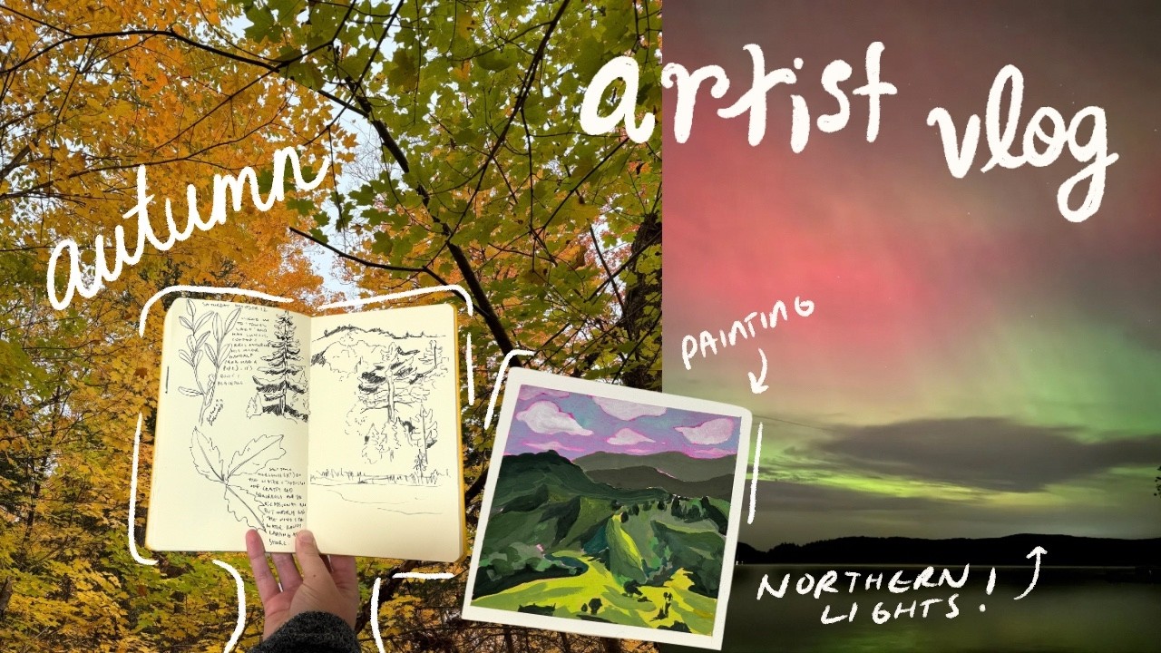 Life as an Artist🍁 gouache painting, autumn adventure, work
