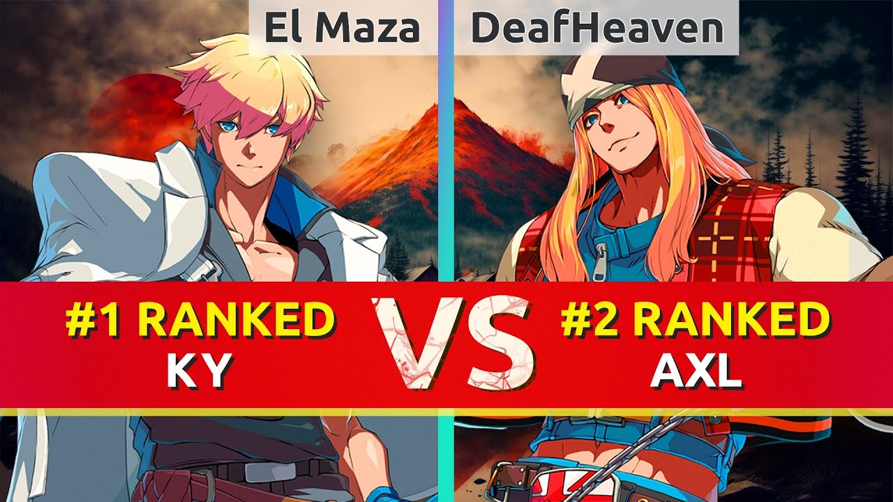 GGST ▰ El Maza | Dany (#1 Ranked Ky) vs DeafHeaven (#2 Ranked Axl). High Level Gameplay
