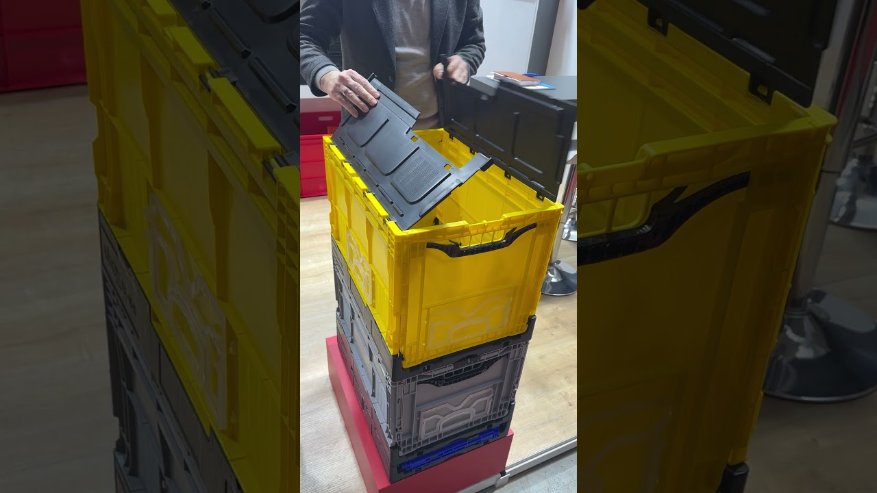 Katlanır kasa #foldablecrate #foldingbox #katlanirkasa #plasticcrate HX-4640-MK  www.hipas.com.tr