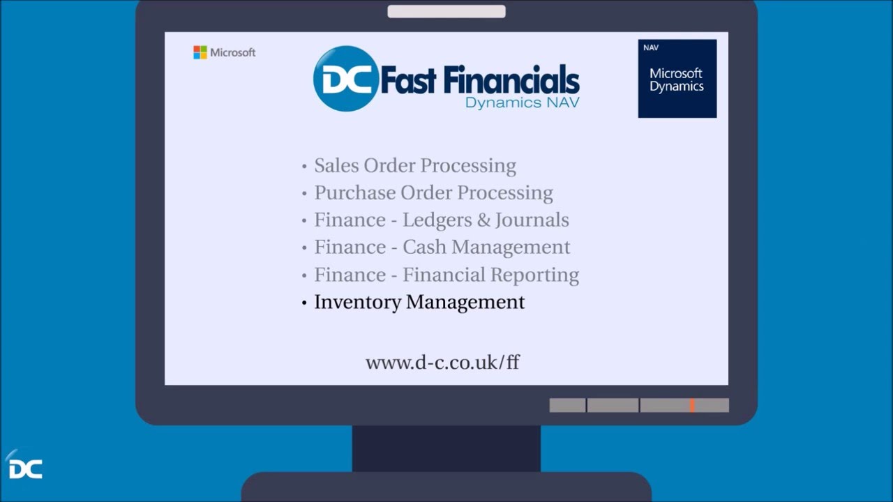 Inventory Management demo for Fast Financials Dynamics NAV ERP