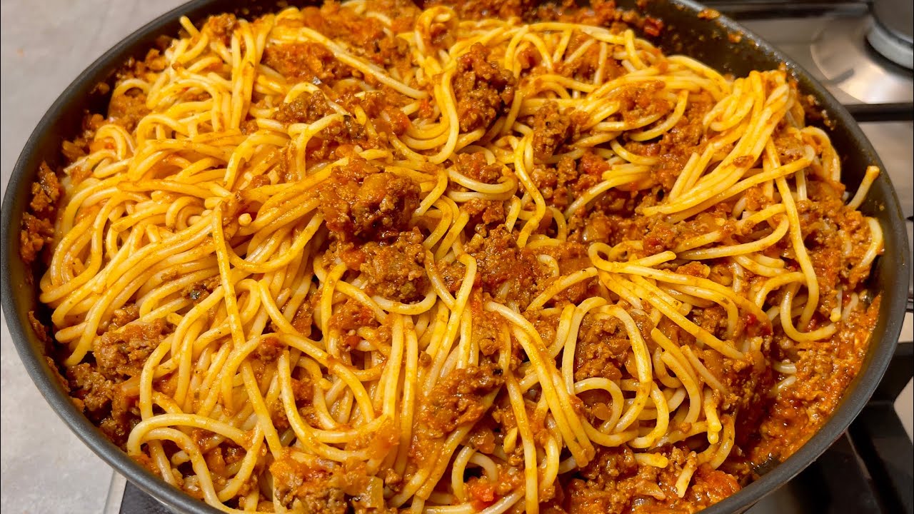 Вкуснейший рецепт пасты с мясным фаршем😍 Это так просто и вкусно!  #187