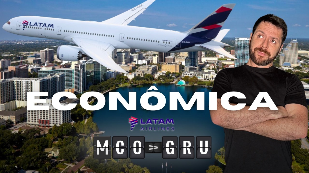Voando na Classe Economica da LATAM de Orlando pra Guarulhos