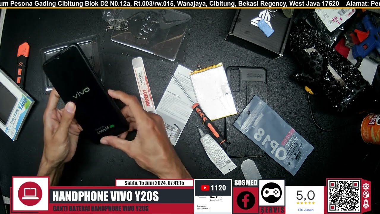 GANTI BATERAI PADA HP VIVO Y20S