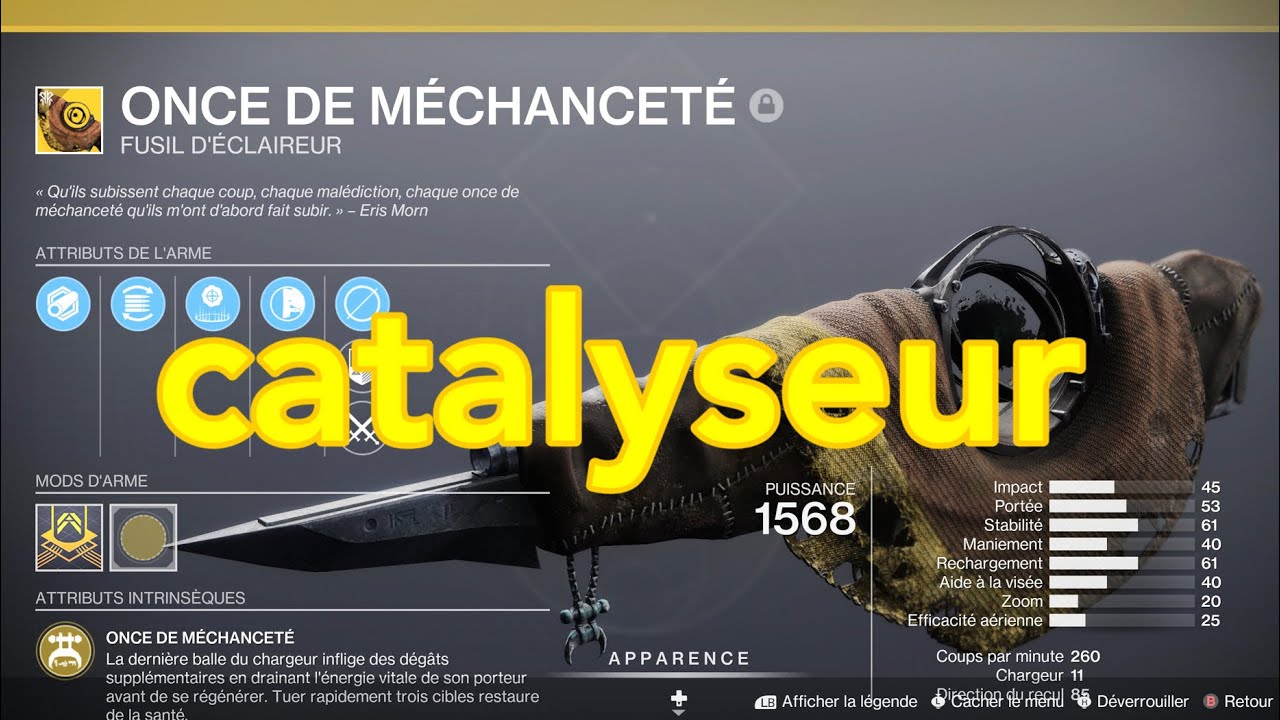 catalyseur once de méchanceté