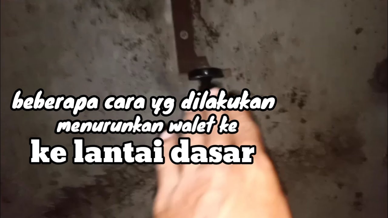 cara yg dilakukan menurunkan walet ke lantai dasar