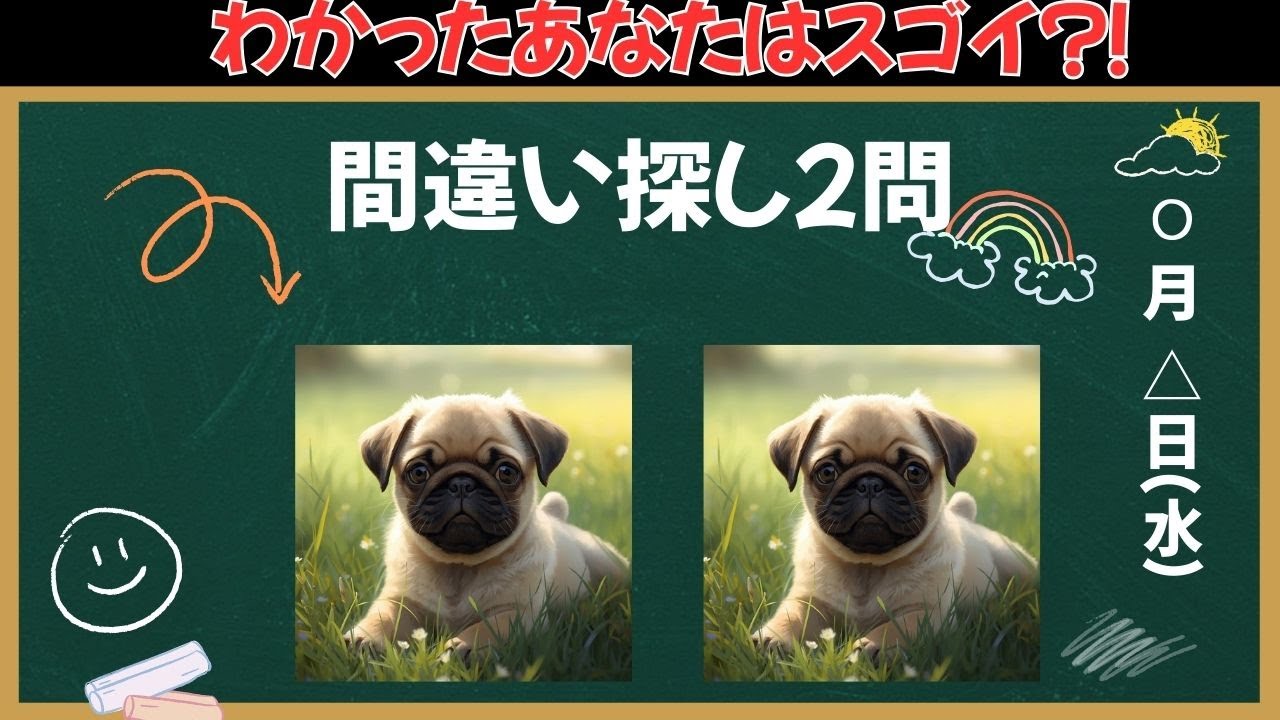 【間違い探し】これがわかったあなたの脳年齢は若い！！サクッと脳を活性化！