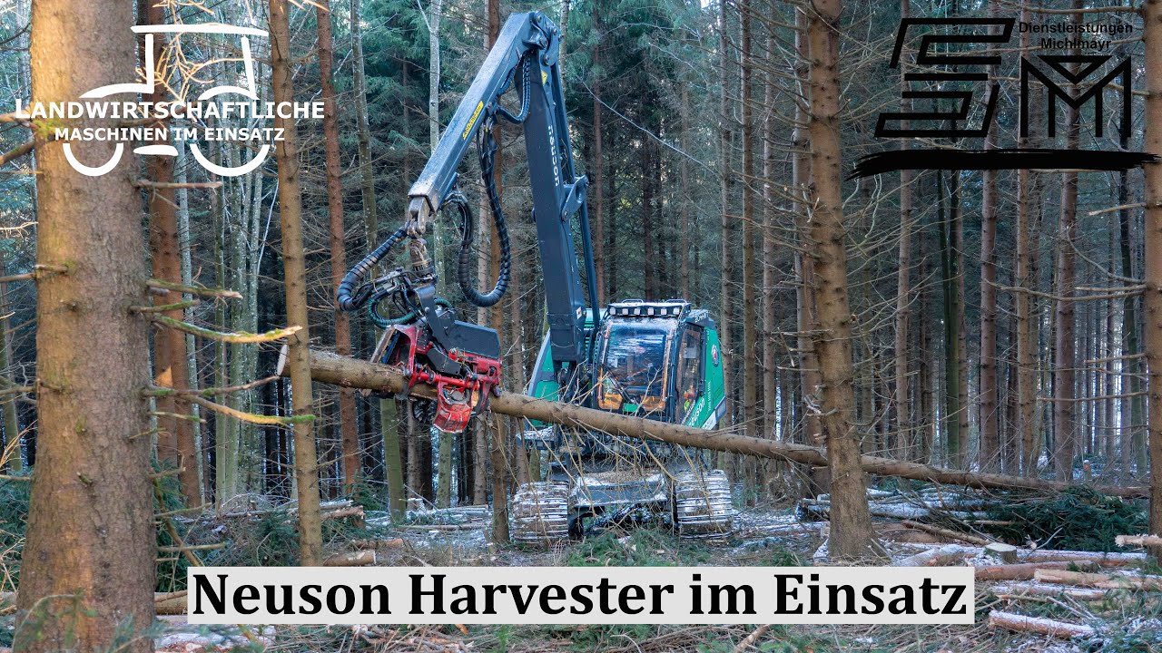 Holzernte mit dem Neuson 204 HVT Harvester | Forestry | Waldbauern | Dienstleistungen Michlmayr | 4K