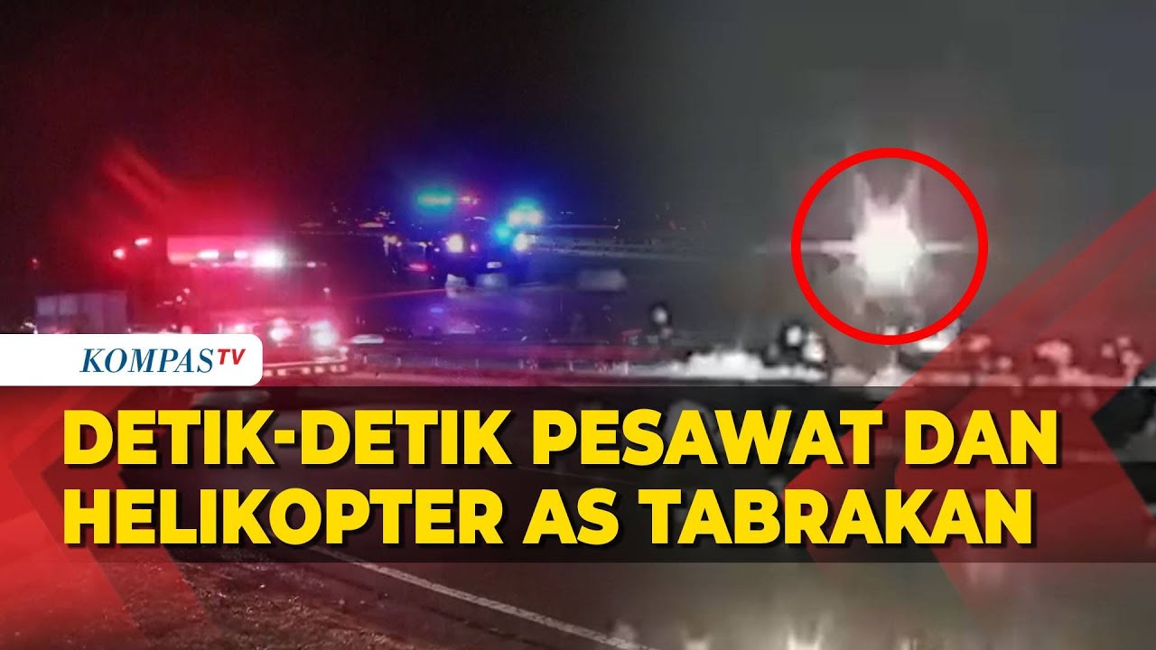 Detik-Detik Tabrakan Pesawat American Airline dan Helikopter Black Hawk di Washington DC