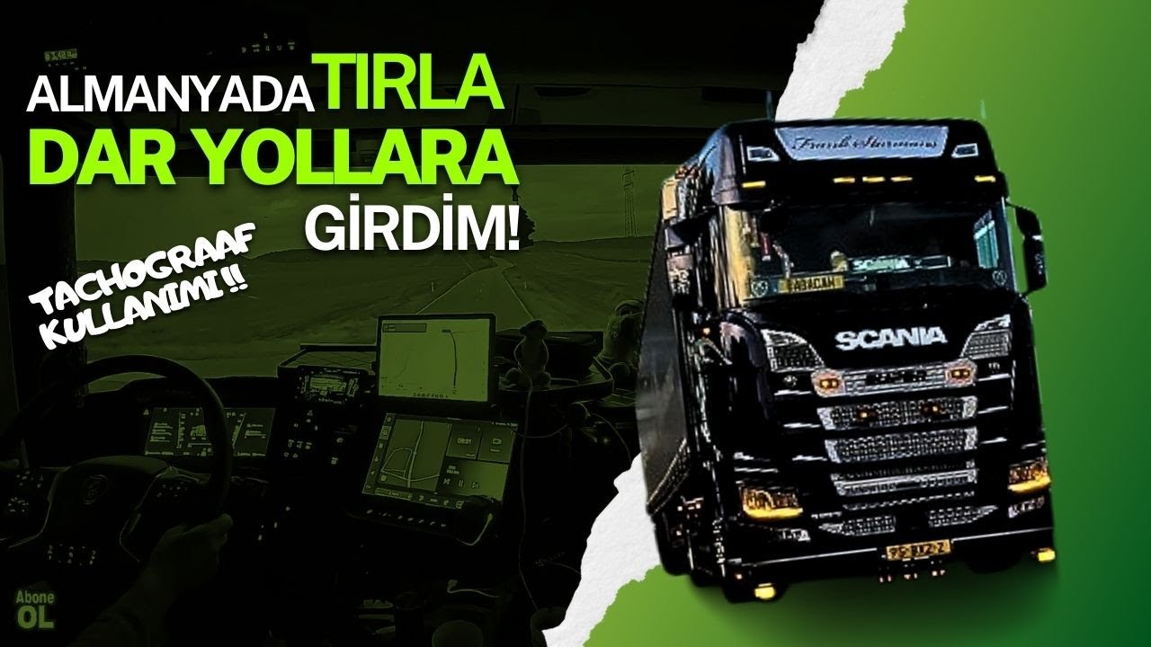 Almanyada Tır'la dar yollara girdim / Tachograaf Nasıl kullanılır?