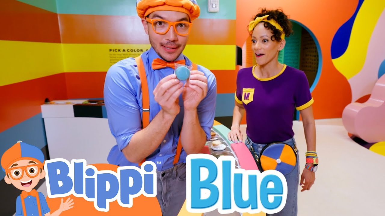Blippi & Meekah Explore the Color Factory Museum! | Blippi's Colorful Fun! | Blippi Adventures