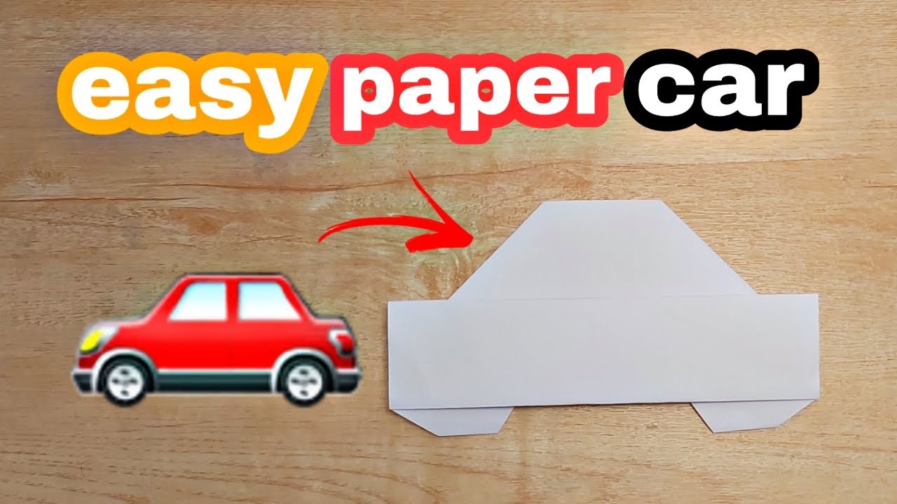 como hacer carro de origami facil para kinder || easy origami car for kids