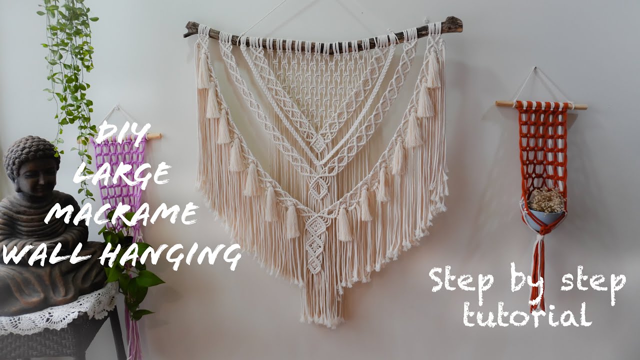 Large Macrame wall hanging tutorial | Easy DIY for macrame beginners