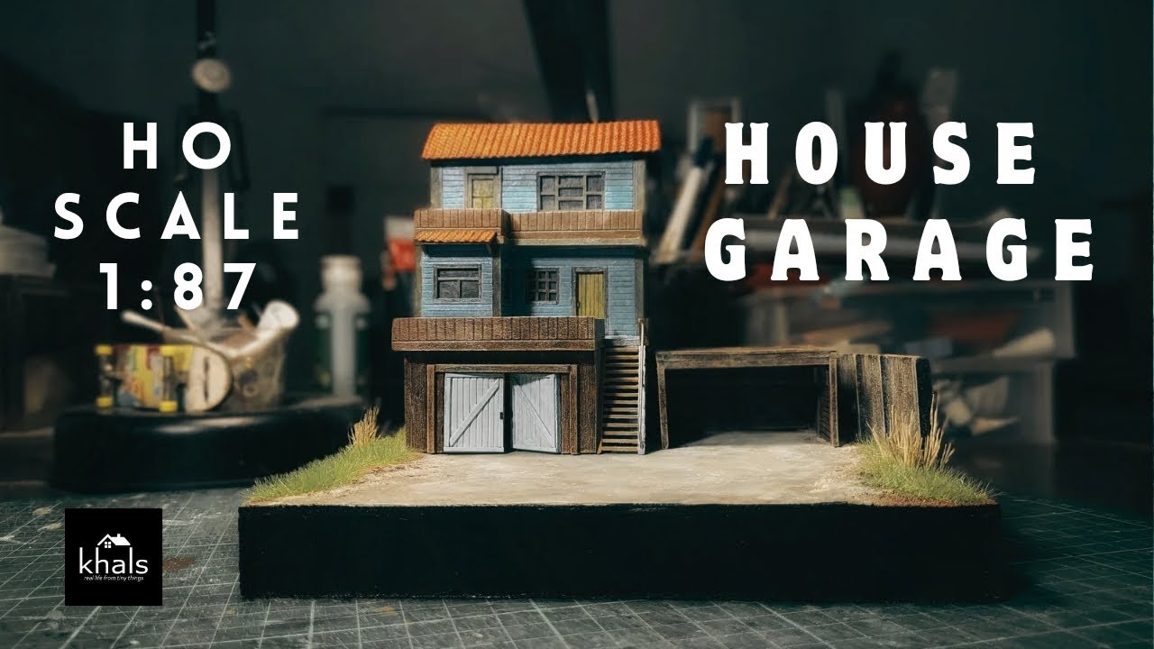 Making House Garage Ho Scale 1:87 | Membuat Miniatur Diorama Rumah Garasi Skala 1:87