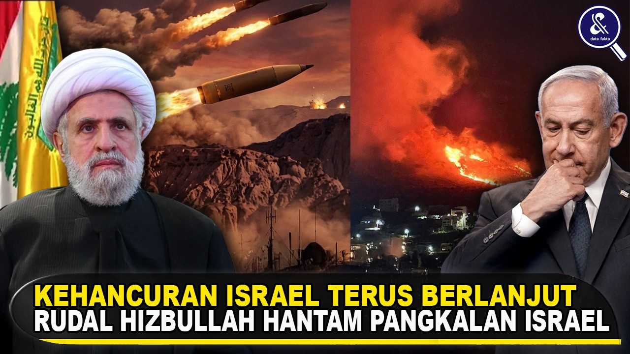 DISERANG DARI BERBAGAI ARAH! Pangkalan Militer Israel & Kota Haifa Dihujani Rudal & Drone Hizbullh