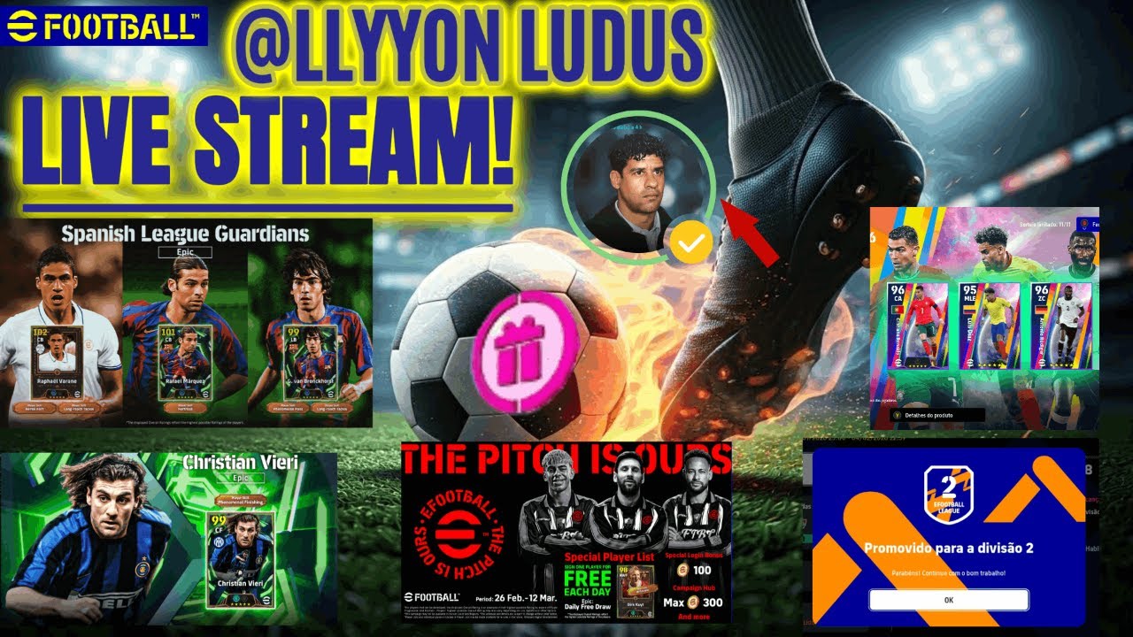 🔥 AO VIVO, R9? [Efootball 2026 PC APP Steam]. Pós Atualização semanal, CooP, +resenhas⚽.