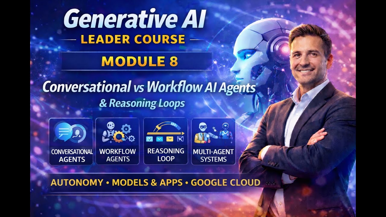 Generative AI Leader (Module 8): Conversational vs Workflow AI Agents & Reasoning Loops