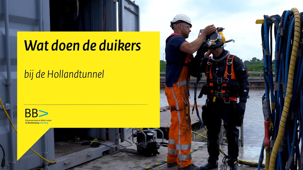 De duikwerkzaamheden bij de Hollandtunnel