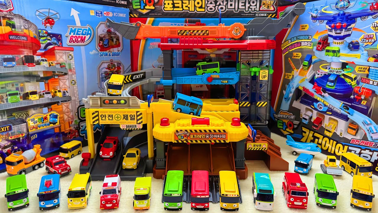 🚔toy asmr🚔Tayo Police Headquarters Toy PlaySet ASMR Satisfying with Unboxing No talking Review Toys